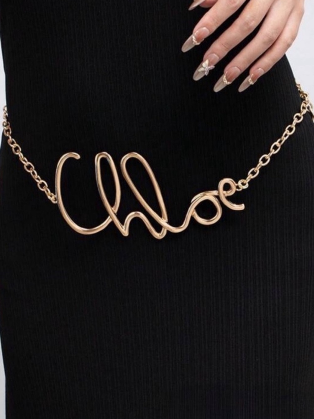 Gold Chain Belt Chloe Script